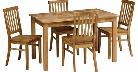Calais Oiled Oak Dining Set with 4 Chairs 611.003