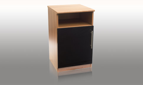 Calgary Black Gloss one door cupboard