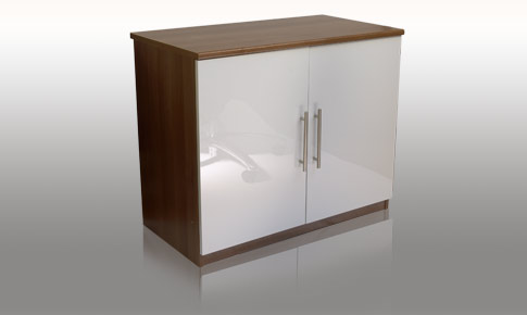 calgary White Gloss two door cupboard