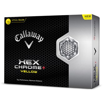 Callaway Hex Chrome Plus Yellow Golf Balls (12