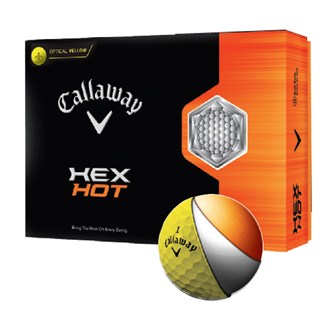 Callaway Hex Hot Yellow Golf Balls (12 Balls)