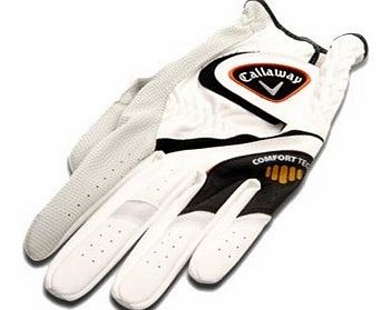 Mens Comfort Tech Left Hand Golf Glove - White, X-Large Grip