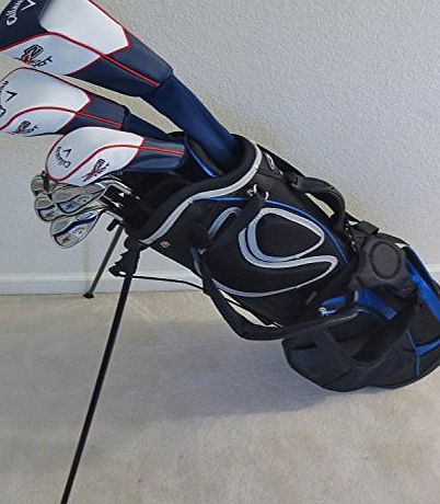 NEW Mens Callaway Complete Golf Clubs Set with Stand Bag Driver, 3 and 5 woods, 24 Degree Hybrid, Irons, Putter Gents Right Handed Regular Flex