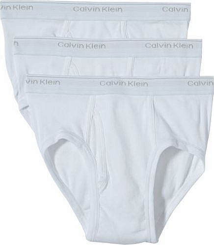 Calvin Klein Basics 3 Pack Brief, White 28`` White