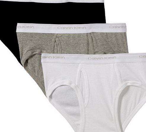 Calvin Klein Briefs (3 Pack) (38``, Black White amp; Grey)