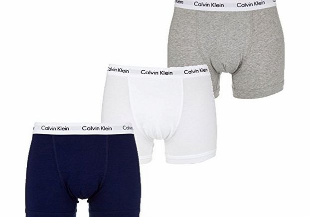Calvin Klein  3 PACK COTTON STRETCH TRUNKS (Medium, NAVY/WHITE/GREY)