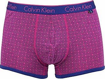 Calvin Klein CK One Trunk, Diamond Grid Print - Pink Shock Large Multi