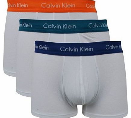 Calvin Klein Cotton Stretch 3 Pack Low Rise Boxers / Trunks (X-Large)