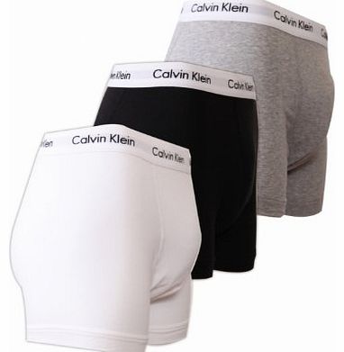 Calvin Klein Cotton Stretch 3-Pack Trunk U2662G (Medium, Black/White/Grey)