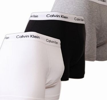 Calvin Klein Cotton Stretch Boxer Trunks White/Black/Gre Large
