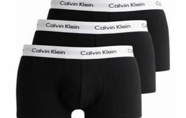 Calvin Klein Cotton Stretch Low Rise Trunk (Small (28``-30``), Black)