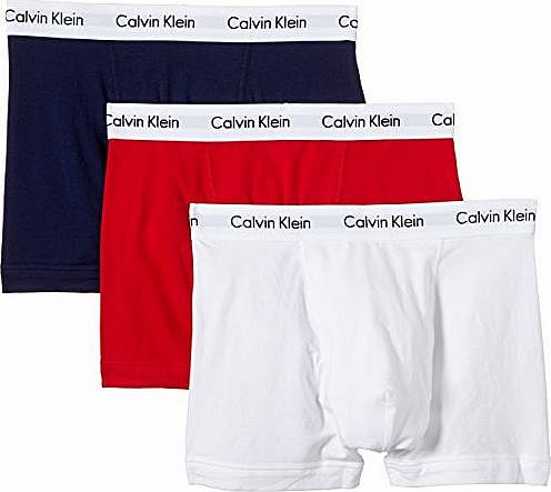 Calvin Klein Cotton Stretch Multi Pack Boxers - White/Red/Blue - Medium