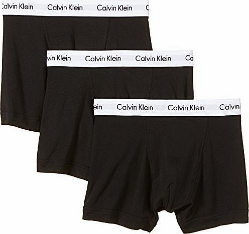 Cotton Stretch Trunk Black 3 Pack - Large