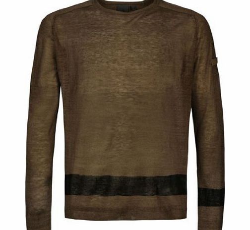 Calvin Klein Crew Neck Sweater Mens Brown M04 42