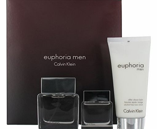 Calvin Klein Euphoria Men EDT Spray 30 ml/ EDT 15 ml/ Aftershave Balm 100 ml