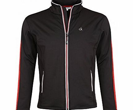 Calvin Klein Fleece Lined Stretch Golf Jacket Black/Red Medium