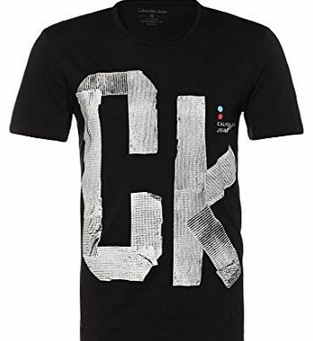 Calvin Klein Jeans Mens black print t-shirts A/W 2015 new toshi print t-shirt (M)