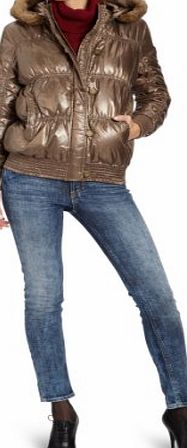 Calvin Klein Jeans Womens Hooded Long - regular Jacket - Brown - Braun (275) - 8 (Brand size: XS)