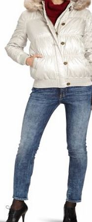 Calvin Klein Jeans Womens Hooded Long - regular Jacket - Grey - Grau (030) - 16 (Brand size: XL)
