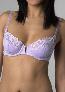 Calvin Klein Lace Concept underwired half cup padded bra