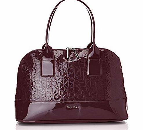 Calvin Klein Maggie Large Satchel, Womens Shoulder Bags, Purple (Violet (544 Grape Pt)), One Size