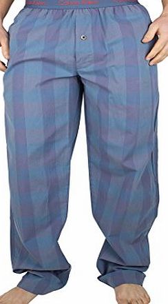 Calvin Klein Mens Deden Plaid Pyjama Bottoms, Blue, Large