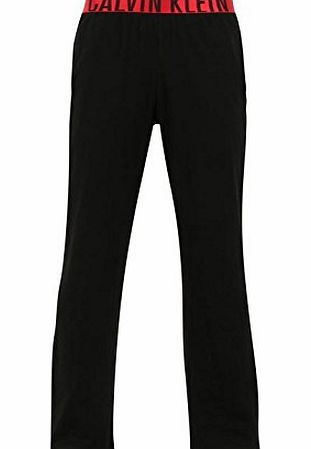 Calvin Klein Mens Klein Red Yoga Trousers Relaxed Fit Straight Leg Bottom Black/Red XL