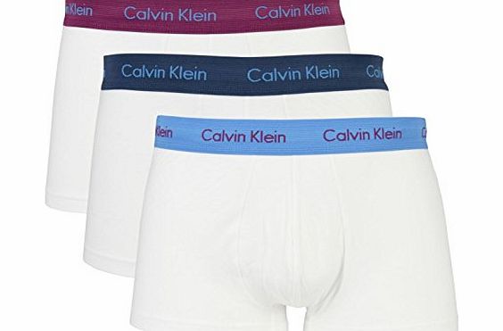 Calvin Klein Mens Tipped Waistband Mens Trunks White L