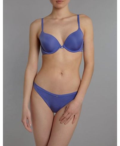 Calvin Klein Naked Glamour Push Up Bra & Thong Set, F3317, Lapis Lazuli (UK 32A EU 70A S Thong)