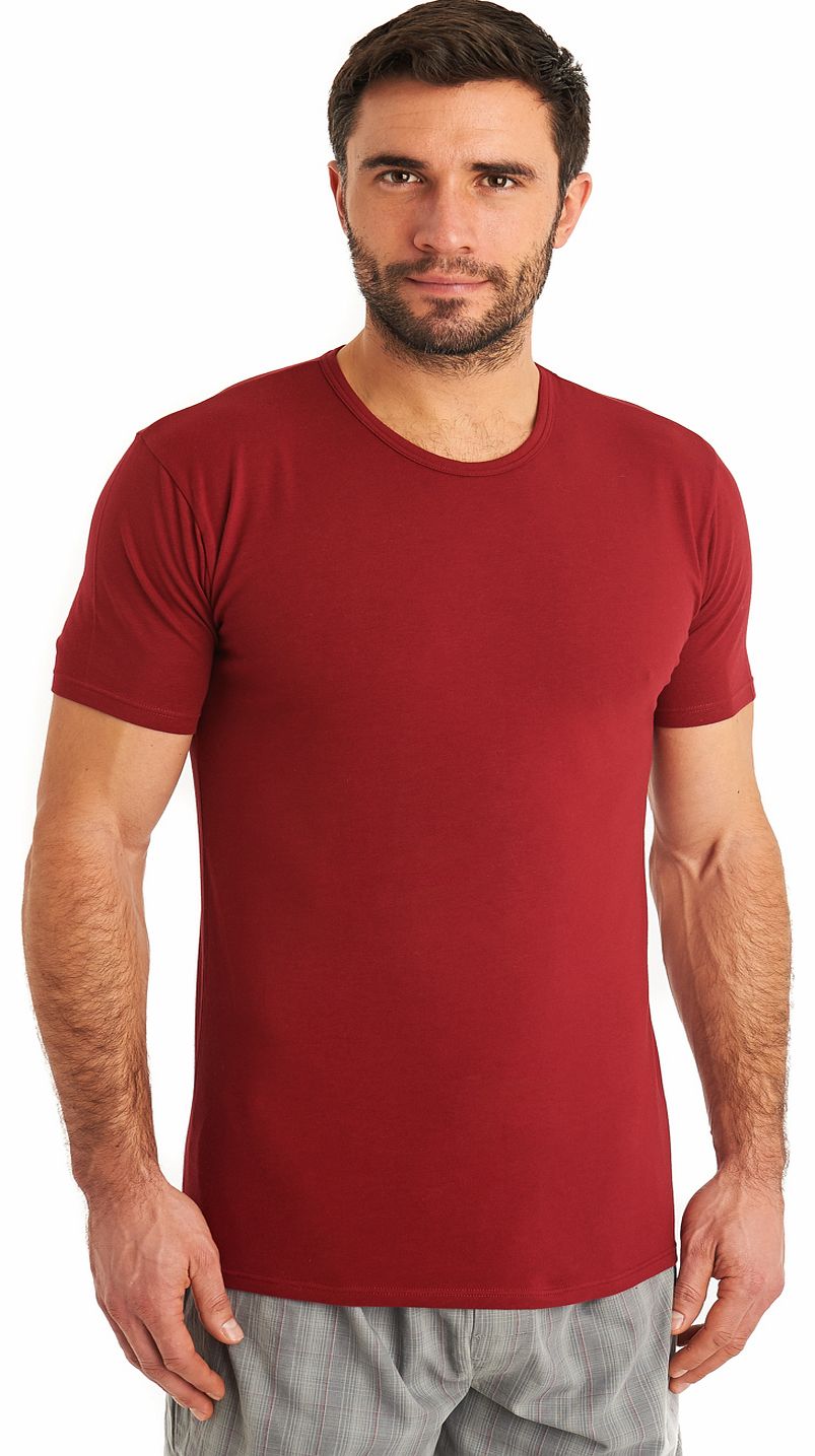 Red Crew Neck Cotton T-Shirt