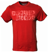Red T-Shirt with Light Red Printed