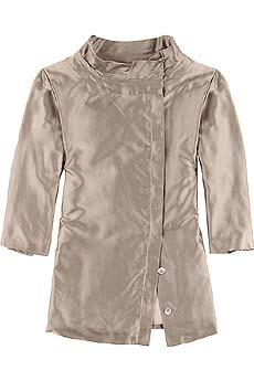 Calvin Klein Satin asymmetrical fastening shirt jacket