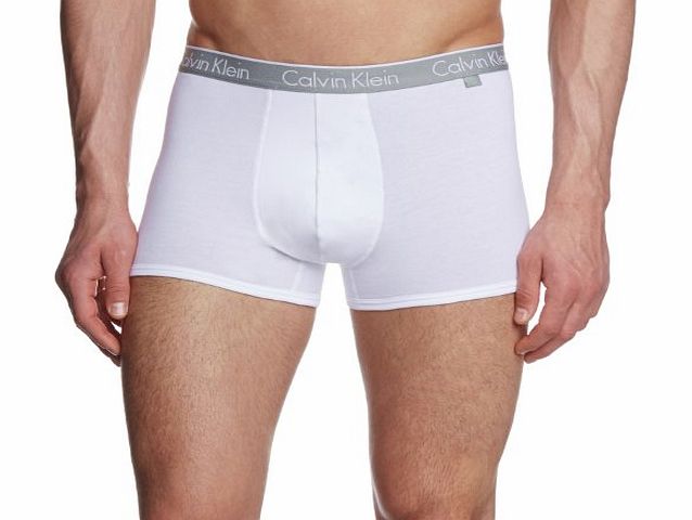 Underwear Mens CK ONE COTTON Plain Boxer Shorts, White (100 ), Medium