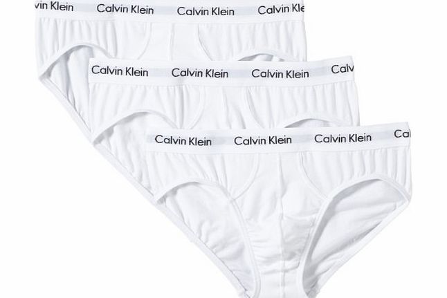 Underwear Mens COTTON STRETCH Plain Knickers, White, Medium