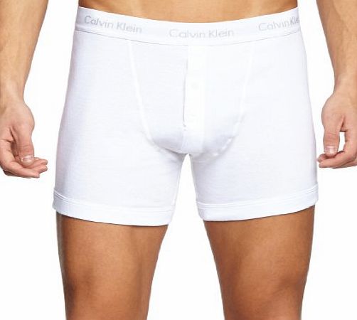 Underwear Mens HIGH FASHION Plain Boxer Shorts, White, Large