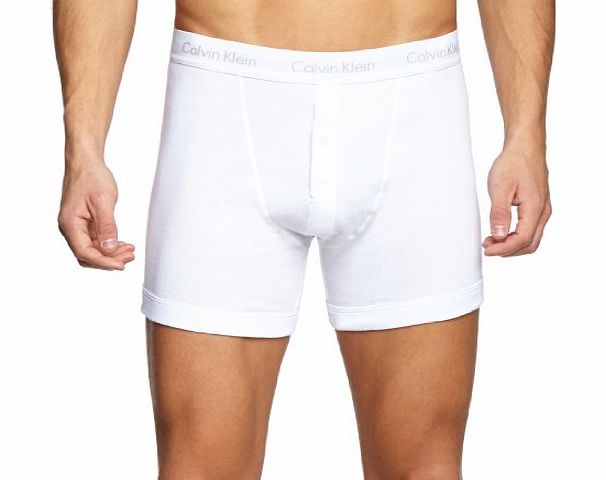 Underwear Mens HIGH FASHION Plain Boxer Shorts, White, X-Large