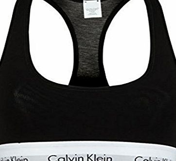 Calvin Klein Womens Bralette Racer Back Style Unlined Stretchy Fit Underwear Black S