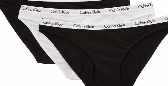 Calvin Klein Womens CAROUSEL Plain or unicolor Brief - Black - Noir (Black) - 8 (Brand size: S)
