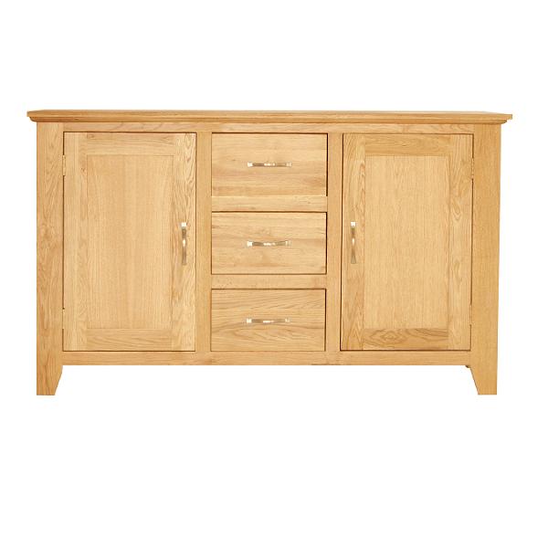 cambridge Oak Large Sideboard with 2 Doors and 3
