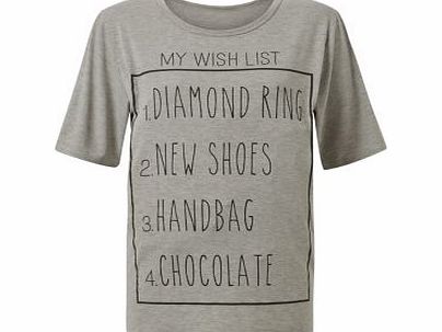 Grey Wish List T-Shirt 3375335