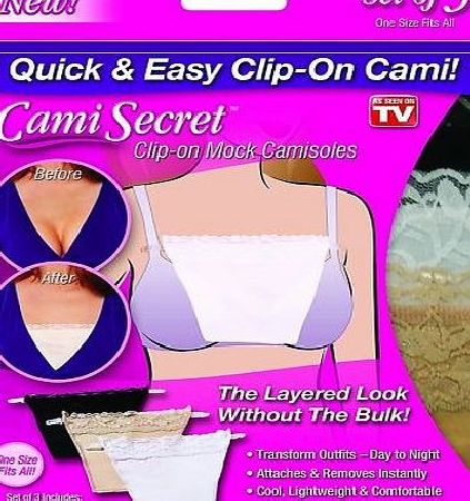 cami secret  Clip On Mock Camisoles (3 Pack)
