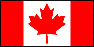 Canada paper table flag, 6`` x 4``