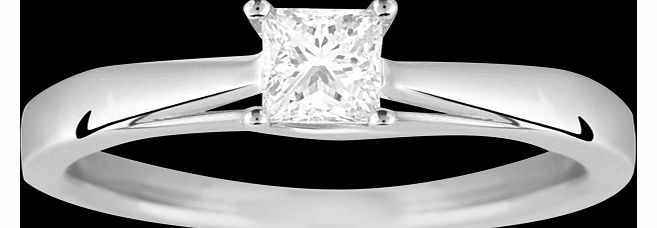 Canadian Ice princess cut 0.40 carat solitaire