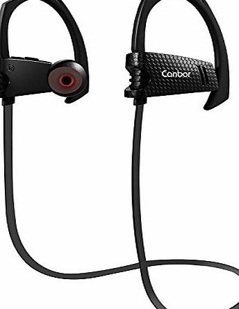 Canbor Bluetooth Headphones, Canbor Bluetooth 4.1 Wireless Earphones Sport Stereo Earbuds Noise Cancelling Headset with Mic for Apple iPhone iPad and Android Phones