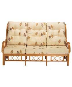 Cancun Large Sofa - Natural Leaf Cushions