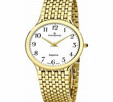 Candino Mens White and Gold Steel Bracelet Watch