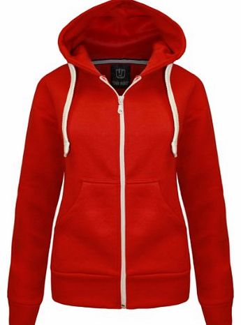 Candy Floss Fashion CANDY FLOSS LADIES HOODIE SWEATSHIRT FLEECE JACKET TOP RED SIZE 10