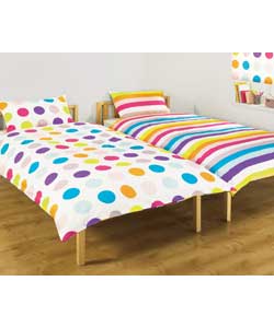 Candy Spot Stripe Single Bed
