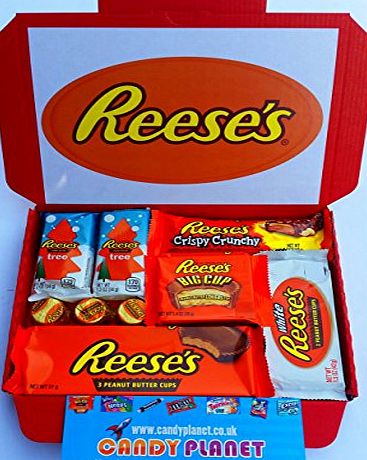 candyplanet Reeses Peanut Butter Cups Big Cup White Chocolate Crispy Crunchy Bar Mini Christmas Trees American Sweets Chocolate Candy Hamper Selection Box Hersheys Gift Christmas Present BY CANDYPLANETUK
