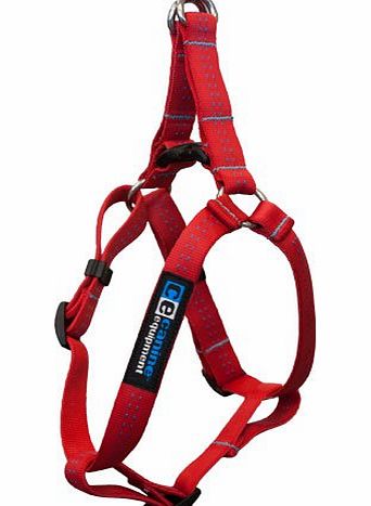 Canine Equipment Technika 3/4-Inch Step In Dog Harness, Small 10-16-Inch, Red
